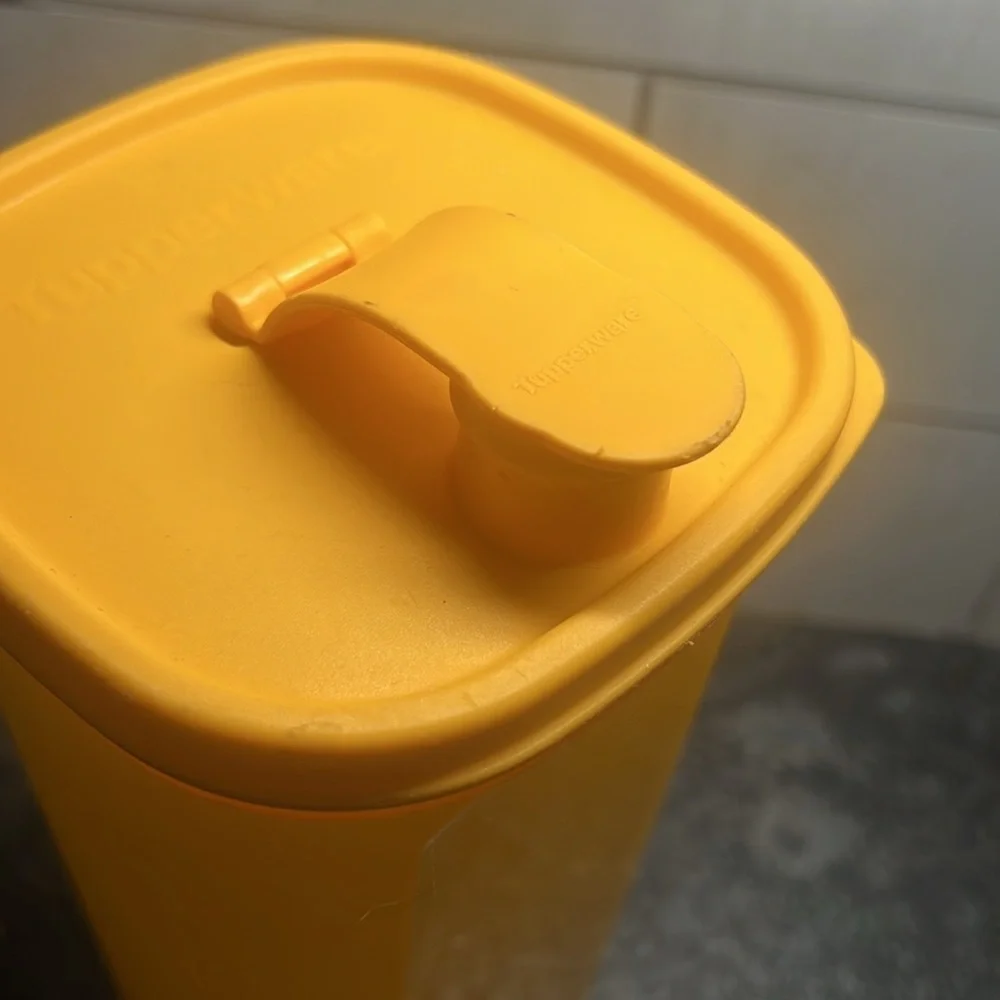 - Slim Line by Tupperware Orange Kitchen Storage Container. Looks brand new